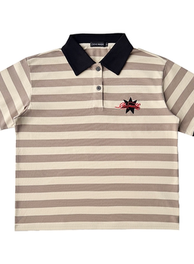 CENSMADE26SS刺绣条纹POLO衫