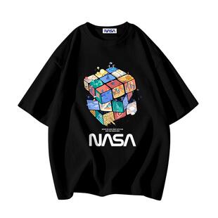 NASA STUSY美式高街2026新款夏装男款上衣服情侣潮牌男士短袖T恤