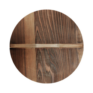 铁娃公社 铁锅手工木盖子家用加厚老式实木盖炒锅平底圆形锅盖