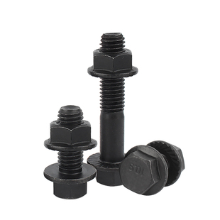 10.9级高强度带齿法兰面螺栓外六角螺丝螺母螺杆套装大全M6M8M10