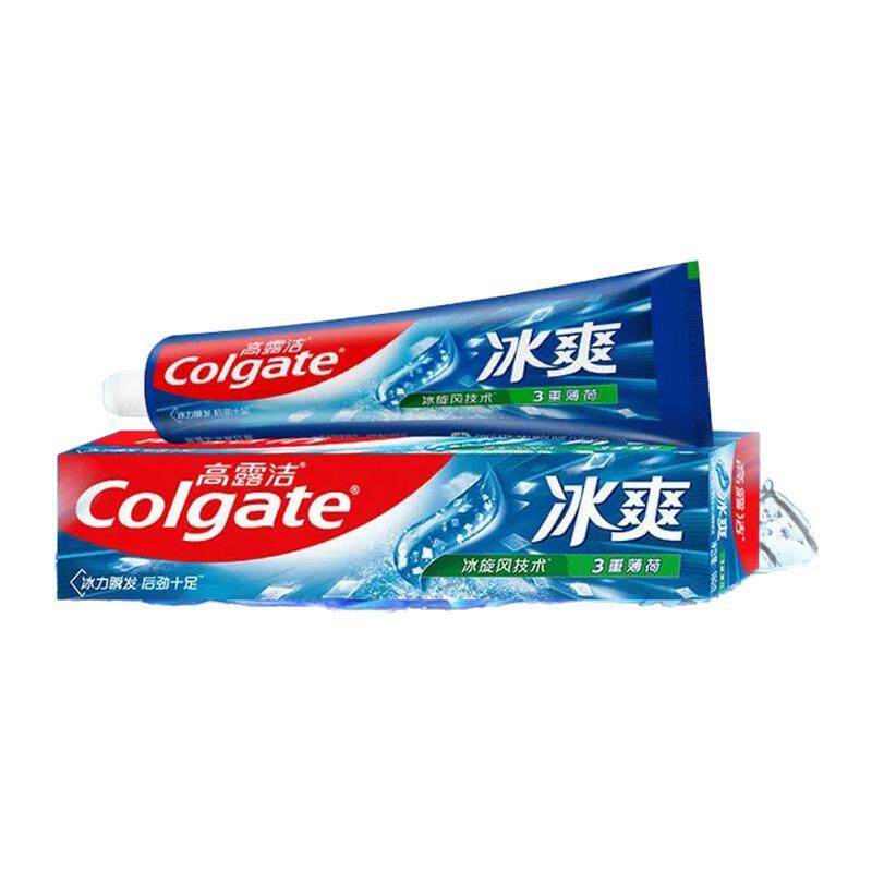 高露洁冰爽牙膏清新口气薄荷180g