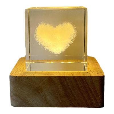 云朵立方体桌面摆件水晶下雨云