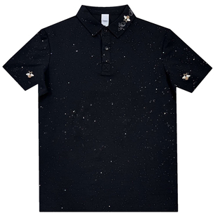 翻领刺绣polo衫短袖t恤男2026夏季韩版修身时尚痞帅透气高端上衣