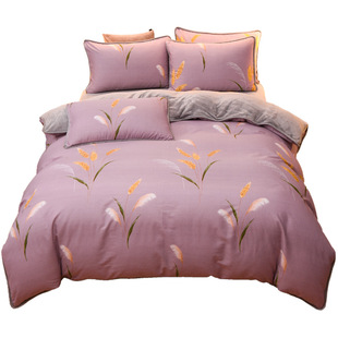 AB面单面绒床上四件套冬季加厚珊瑚绒牛奶绒被套床笠床单2023新款