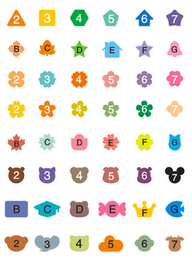 彩色数字贴可定做防水自粘可移除