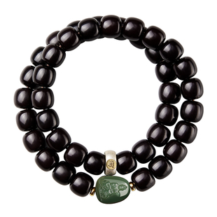 老料菩提根手串男款和田玉本命佛双圈菩提子佛珠盘玩念珠手链女生