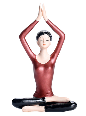 家居饰品简约风陶瓷瑜伽小摆设