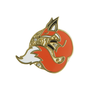 宇宙记号「月球上的小狐狸」ESREVINU原创设计 镀金胸针领针礼物