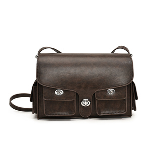 MUSHIDAISHU复古包包女新款百搭斜挎包时尚单肩邮差包百搭小方包