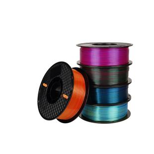 启庞丝绸pla耗材双色三色3d打印机丝绸金耗材1kg线径1.75mm整齐排线适用三绿 兰博 拓竹 天瑞 易生 彩格 jayo
