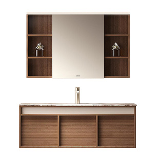 【定制】箭牌中古风浴室柜组合定制卫生间洗手盆陶瓷一体洗脸柜盆