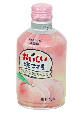 日本进口卡昵诗kagneis水蜜桃白桃果汁饮料高颜值饮料饮品铝罐瓶