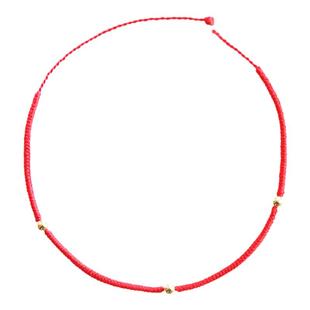 魏大勋同款周边脚绳手链 大勋花本命年脚腕转运珠红绳 小喵大人