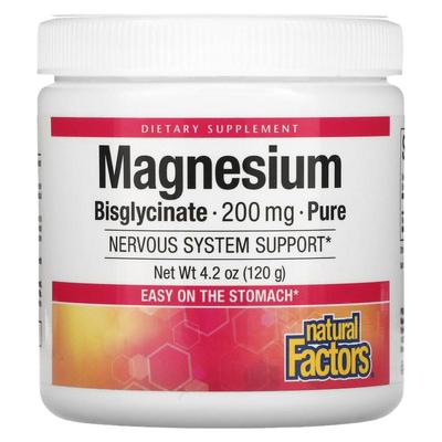 NaturalFactors双甘氨酸镁粉补镁舒缓胃部神经系统健康维护肌肉功