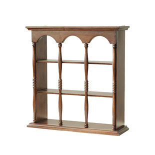 物应复古杯子柜杯柜收纳置物架黑胡桃咖啡杯茶杯架实木多宝格子架