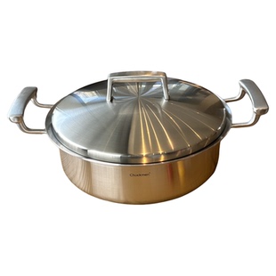 Chockmen高端18/10五层钢夹铜微压钢盖4L汤锅火锅28cm
