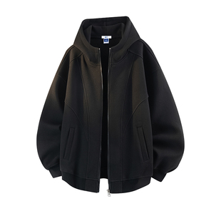 回力2025新款卫衣男款春秋冬款潮牌宽松拉链重磅休闲连帽开衫外套