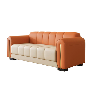 2025新款小沙发轻奢小户型客厅酒店民宿直排双人三人位皮沙发窄版