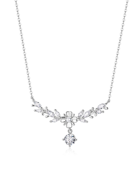 卡蒂罗缠枝花语项链女S925纯银轻奢小众设计感生日毕业礼物送女友