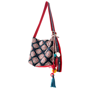 波普先生原创国风汉服复古斜跨包单肩泰国异域旅行民族风海边度假