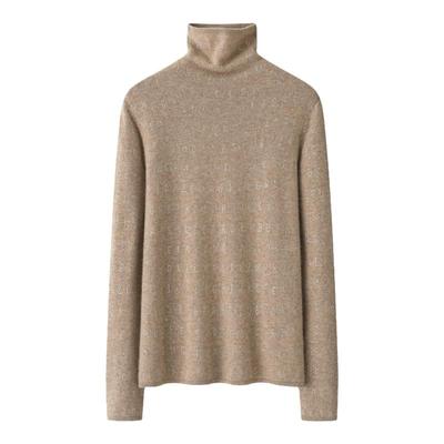 阿绒源纯羊绒烫钻女套堆堆领毛衣