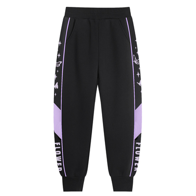 贝田长裤一体绒女童加绒运动裤