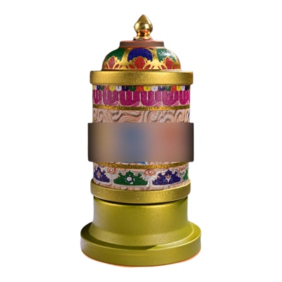 藏族转经简多吉电动转金筒转轮桶