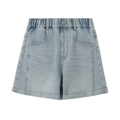 布丁哈鲁夏装女童童装时尚上衣2026夏季新款儿童透气牛仔短裤