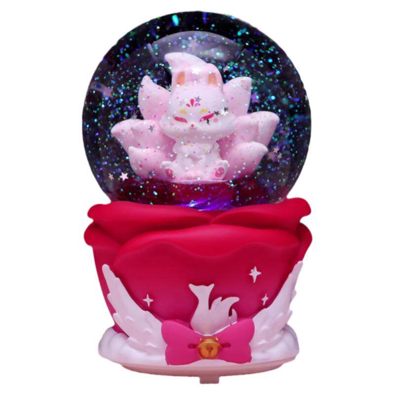 发光飘雪维尼熊水晶球音乐盒礼物