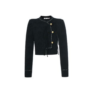 lefame拉飞姆小香风洛可可中式盘扣上衣外套女