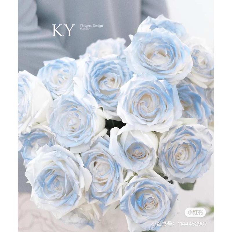 网红花艺喷漆鲜花喷色剂碎冰蓝花束喷漆着色剂花艺鲜花包装材料