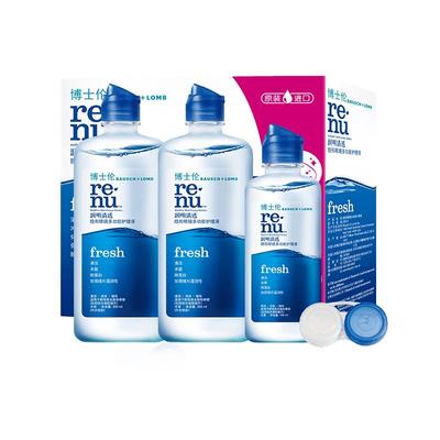 博士伦护理液润明清透隐形眼镜美瞳药水护理液旗舰店正品性价比