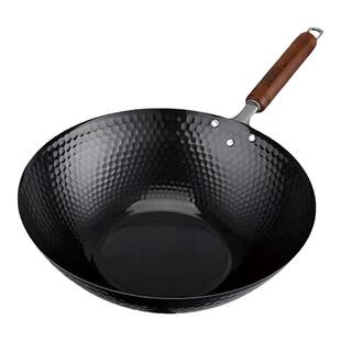 铁流SUMMIT日本进口锤目纹铁锅日式平底炒锅无涂层不易粘轻款铁锅