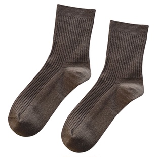 双针袜子纯棉男袜中筒袜男秋冬防臭吸汗保暖男士棉袜诸暨全棉