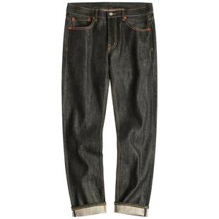 XOFO原色养牛赤耳丹宁牛仔裤男款冬原浆阿美咔叽直筒宽松原牛裤