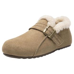 大东勃肯棉鞋女2025新款秋冬加绒保暖软底毛毛鞋一脚蹬懒人雪地靴