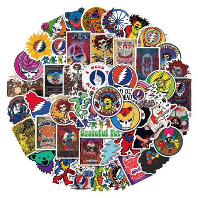 150张欧美摇滚乐队Grateful Dead感恩而死涂鸦贴纸吉他行李箱贴画