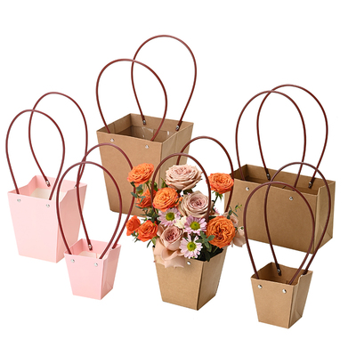 流星雨牛皮纸鲜花手提袋小花篮
