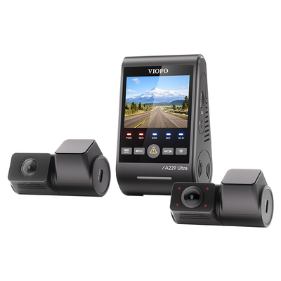 VIOFO A229 Ultra 三镜头 前后双4K 车内鱼眼 行车记录仪