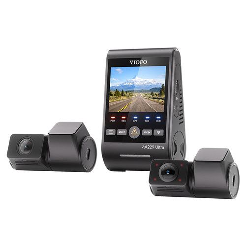 VIOFO A229 Ultra 三镜头 前后双4K 车内鱼眼 行车记录仪