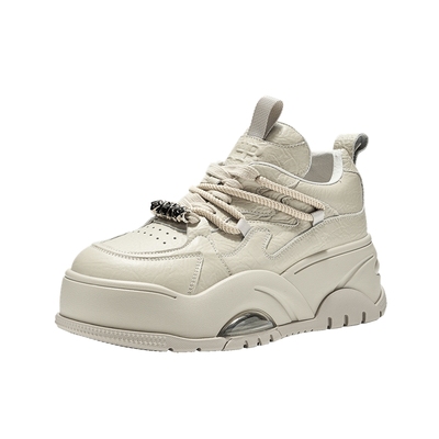 赫莲娜真皮气垫厚底休闲板鞋