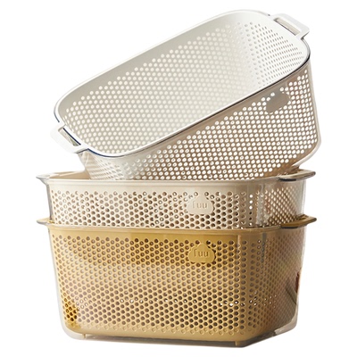 【边缘无毛刺】双层沥水篮洗菜盆