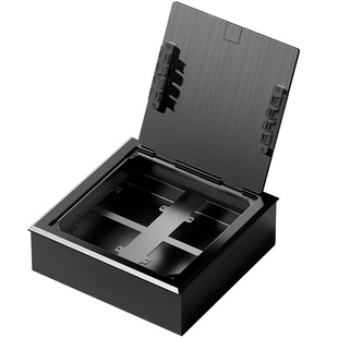 国际电工暗装地插座隐形嵌入式底盒开启式防水不锈钢超薄纯平盖板