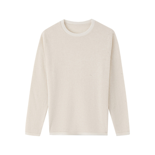 春竹秋冬新款100%山羊绒纯色百搭淑女圆领合体长袖毛衣女士羊绒衫