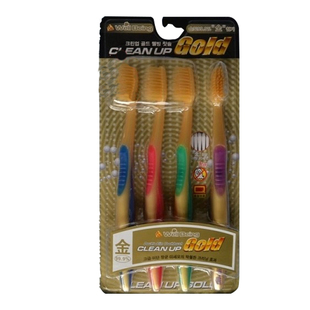 4只装韩国高端纳米软毛金牙刷 高档双重软毛深度清洁保护牙龈粗杆