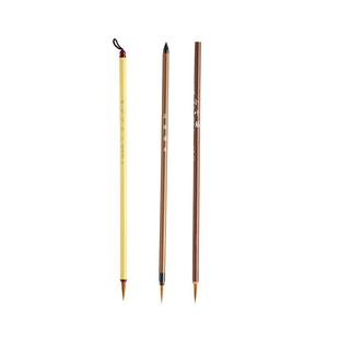 庆学堂勾线笔国画专用毛笔工笔画初学者套装狼毫小红毛工线笔瘦金体花枝俏叶筋笔鼠须白描临摹花鸟水彩描边笔