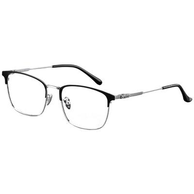 超轻纯钛加宽大框大脸近视眼镜男