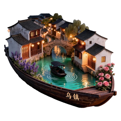 乌镇冰箱贴浙江嘉兴文创古风礼品