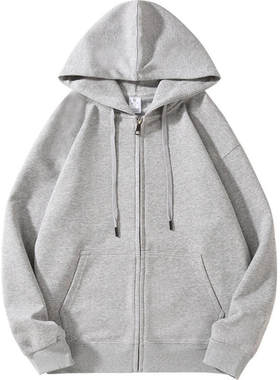 大牌即墨100%纯棉卫衣女秋冬连帽开衫拉链棒球服宽松加绒加厚外套
