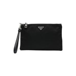 【自营】Prada/普拉达中性款式三角徽标尼龙拉链手拿包手提包送礼